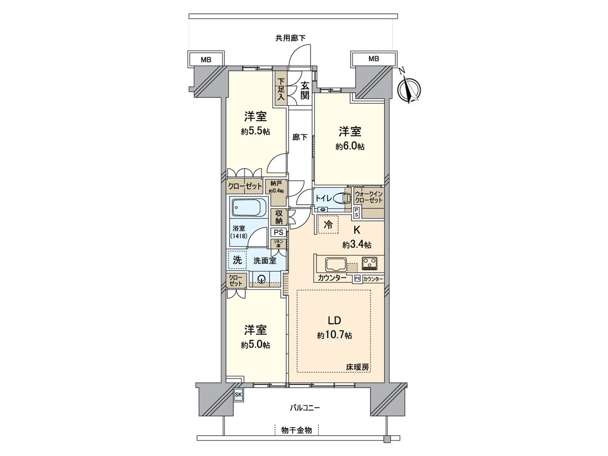 プレミスト昭島モリパークレジデンス 間取図(平面図) 間取図(平面図)