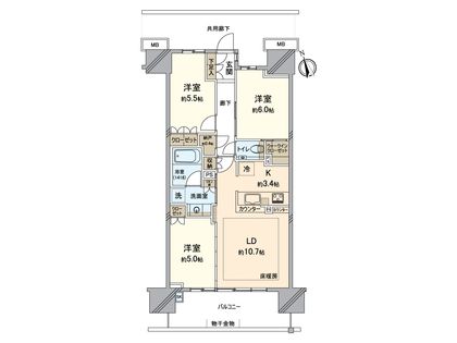 プレミスト昭島モリパークレジデンス 間取図(平面図) 間取図(平面図)