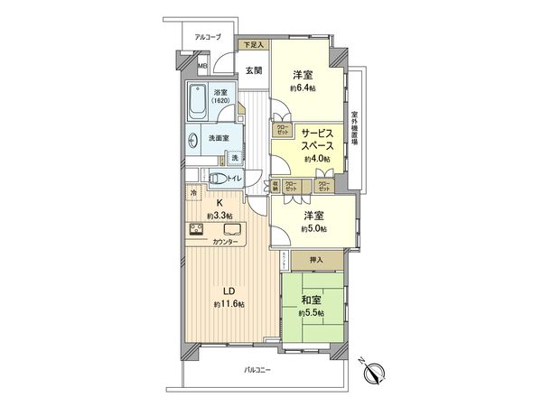 レクセルプライム昭島 間取図(平面図)