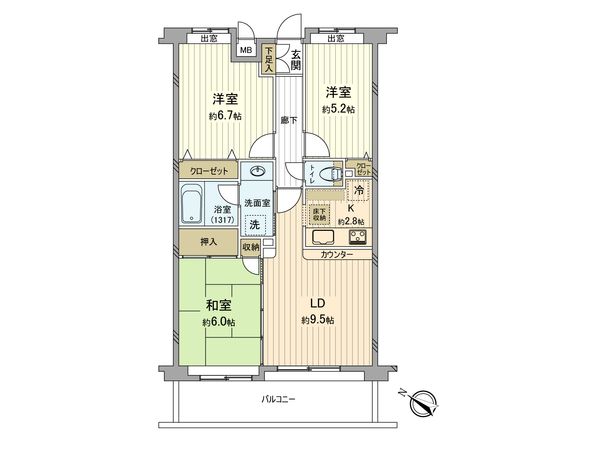カインドステージ福生 間取図(平面図) カインドステージ福生 間取図(平面図)