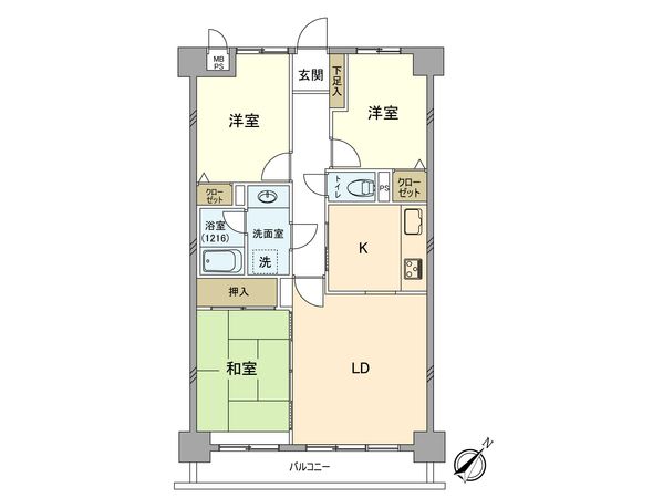 ライオンズマンション武蔵砂川 間取図(平面図) ライオンズマンション武蔵砂川 間取図(平面図)