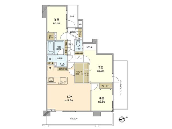 アンビシャスパーク小作 間取図(平面図)