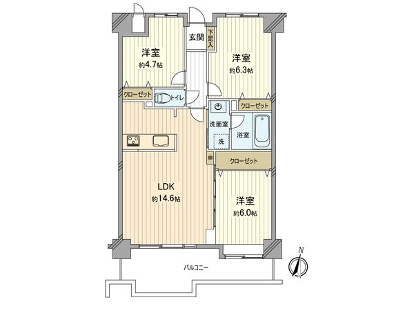 ダイアパレス昭島Ⅱ 間取図(平面図) 間取図(平面図)