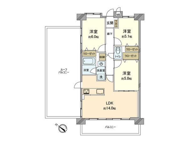 センチュリー武蔵野 間取図(平面図) 間取図(平面図)