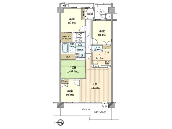 プレイシア 間取図(平面図) プレイシア 間取図(平面図)