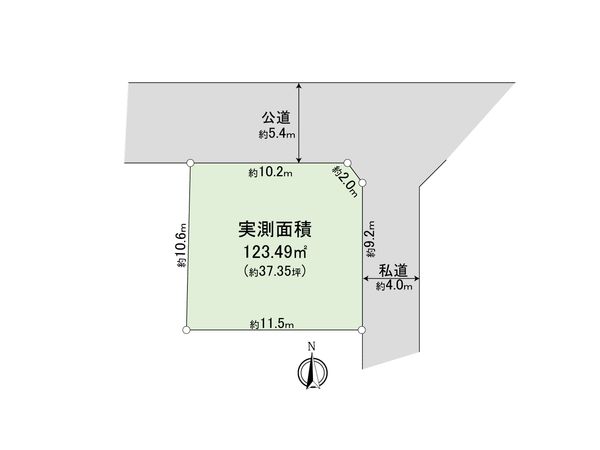 小平市学園西町2丁目 古家付売地 区画図 小平市学園西町2丁目 古家付売地 区画図
