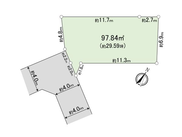 西東京市向台町6丁目 土地 区画図