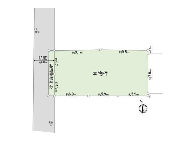 小平市仲町 土地 区画図 小平市仲町 土地 区画図