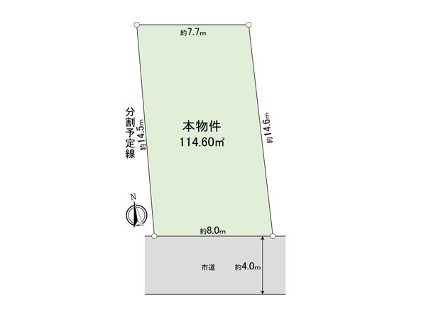 小平市花小金井5丁目土地 区画図 区画図