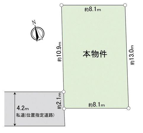 小平市仲町 土地 区画図 小平市仲町 土地 区画図