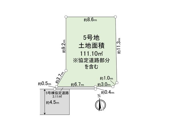西東京市保谷泉町 土地 5号地 区画図