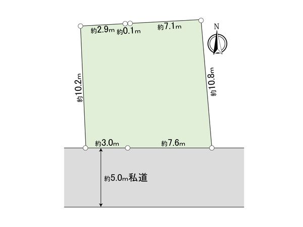 東大和市向原5丁目 土地 区画図
