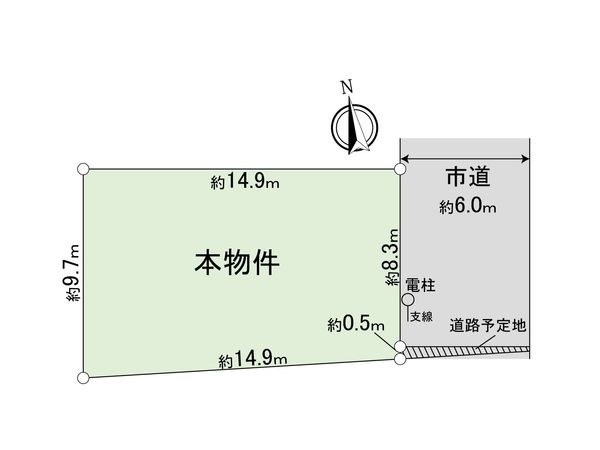 立川市西砂町5丁目 土地 区画図