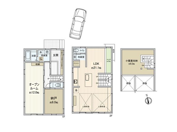 西東京市柳沢5丁目 新築戸建 2号棟 間取図(平面図)