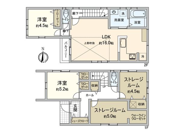 西東京市柳沢5丁目 新築戸建 間取図(平面図) 西東京市柳沢5丁目 新築戸建 間取図(平面図)