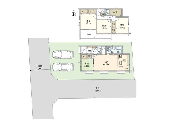小平市大沼町4丁目 新築戸建 間取図(平面図) 小平市大沼町4丁目 新築戸建 間取図(平面図)