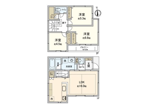 西東京市中町6丁目 戸建 間取図(平面図)