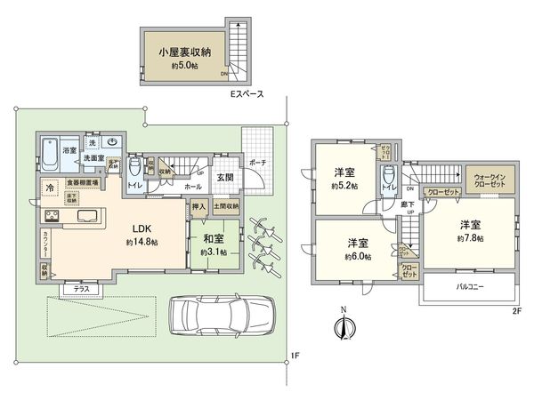 兼六パークタウン花小金井 第33期 39号棟 間取図(平面図)