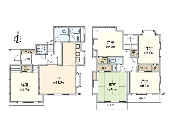西東京市富士町4丁目 戸建 間取図(平面図) 西東京市富士町4丁目 戸建 間取図(平面図)