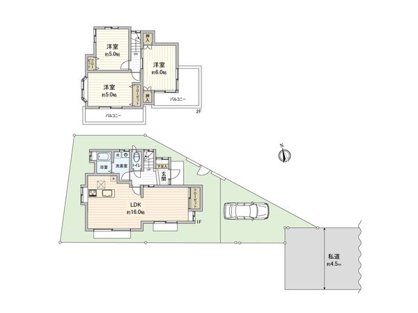小平市大沼町5丁目 戸建 間取図(平面図) 小平市大沼町5丁目 戸建 間取図(平面図)