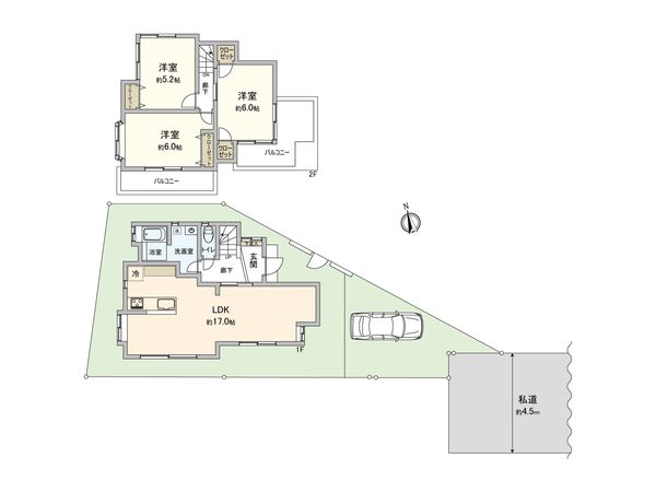 小平市大沼町5丁目 戸建 間取図(平面図) 小平市大沼町5丁目 戸建 間取図(平面図)