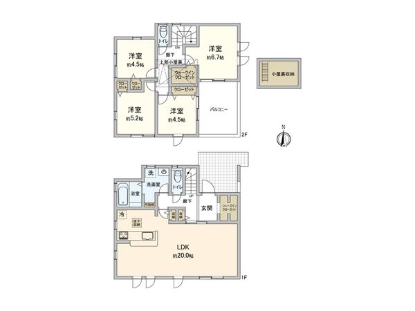 東久留米市弥生1丁目 新築戸建 間取図(平面図)