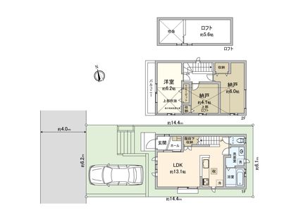 西東京市向台町6丁目 新築戸建 B号棟 間取図(平面図)