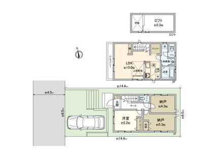 西東京市向台町6丁目 新築戸建 A号棟 間取図(平面図)