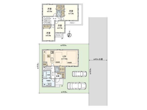 小平市仲町 新築戸建 間取図(平面図)