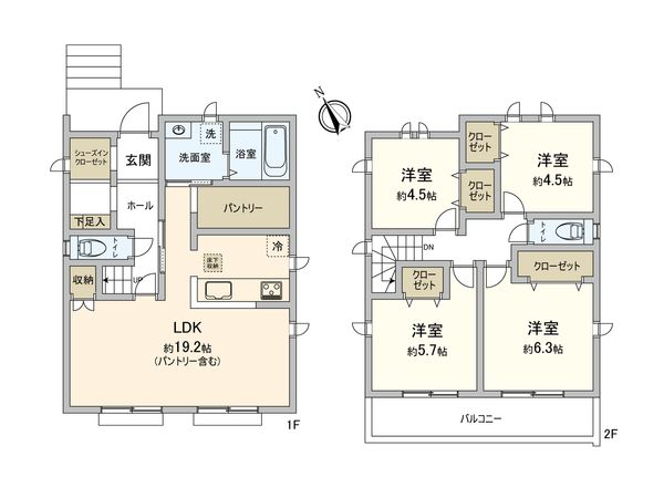 東久留米市滝山5丁目 A号棟 間取図(平面図)