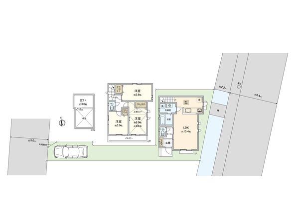 小平市美園町3丁目 新築戸建 間取図(平面図) 小平市美園町3丁目 新築戸建 間取図(平面図)