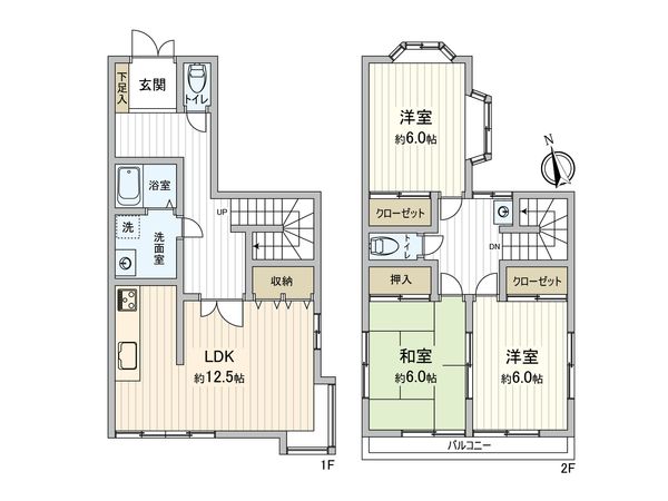 小平市大沼町7丁目 戸建 間取図(平面図) 間取図(平面図)