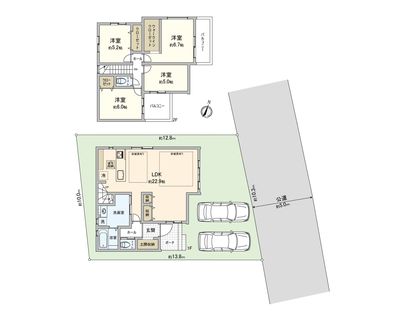 西東京市保谷町6丁目 新築戸建 間取図(平面図)