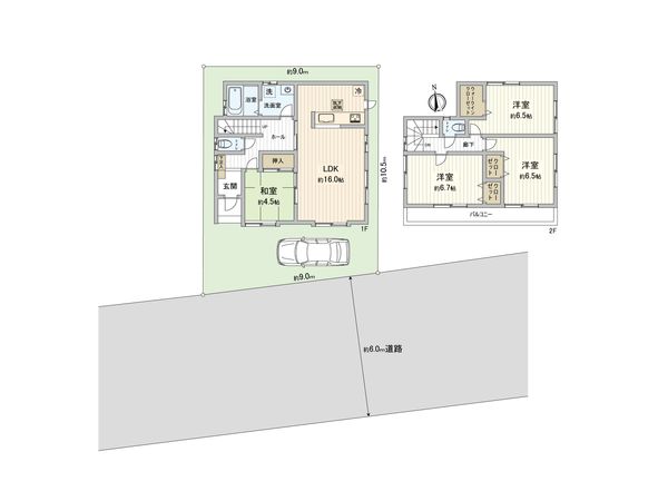 小平市天神町1丁目 戸建 間取図(平面図)