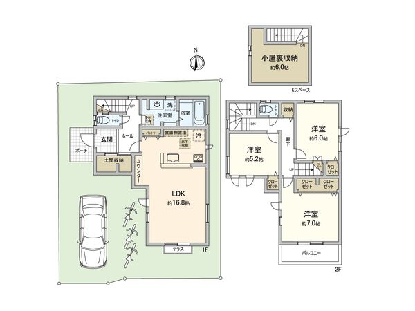 兼六パークタウン花小金井 第33期 17号棟 間取図(平面図)