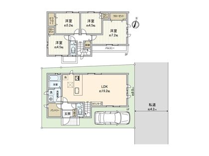 西東京市富士町6丁目 戸建 間取図(平面図)
