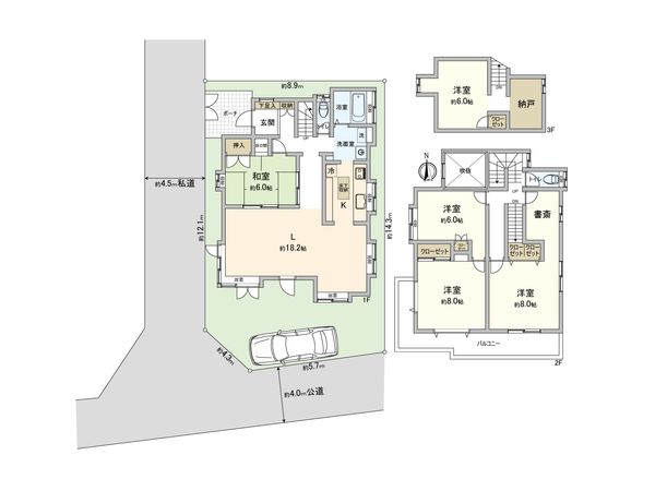 西東京市中町6丁目 戸建 間取図(平面図)