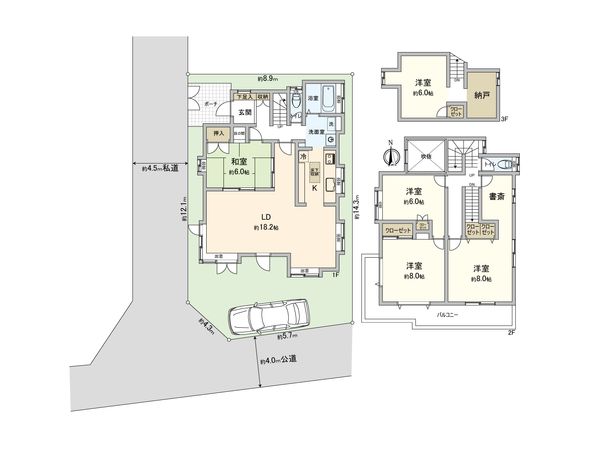 西東京市中町6丁目 戸建 間取図(平面図)