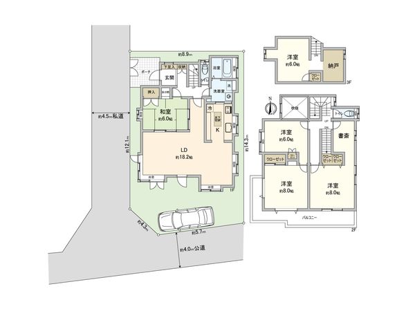 西東京市中町6丁目 戸建 間取図(平面図)