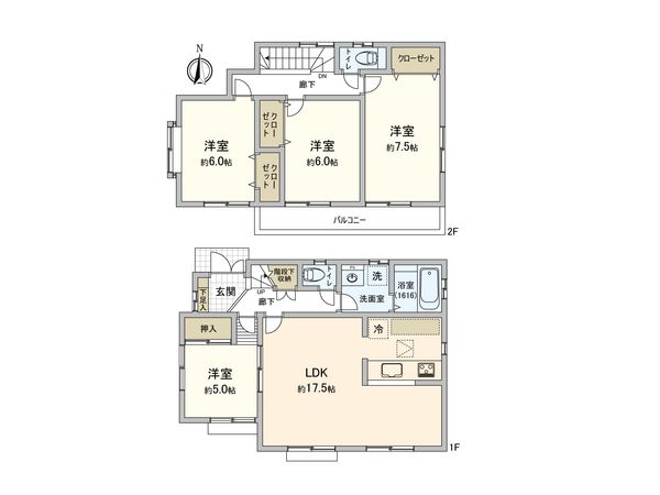 小平市大沼町1丁目 戸建 間取図(平面図)