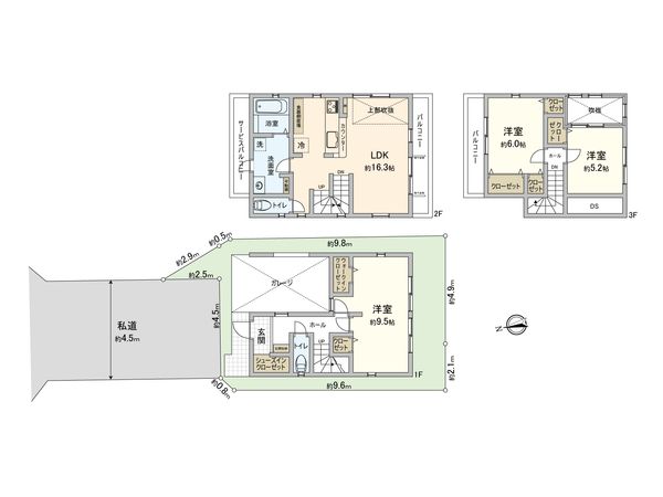 西東京市向台町5丁目 戸建 間取図(平面図) 西東京市向台町5丁目 戸建 間取図(平面図)