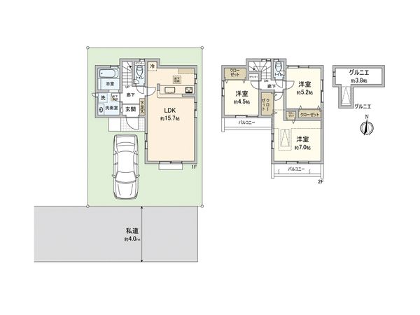 小平市仲町 戸建 間取図