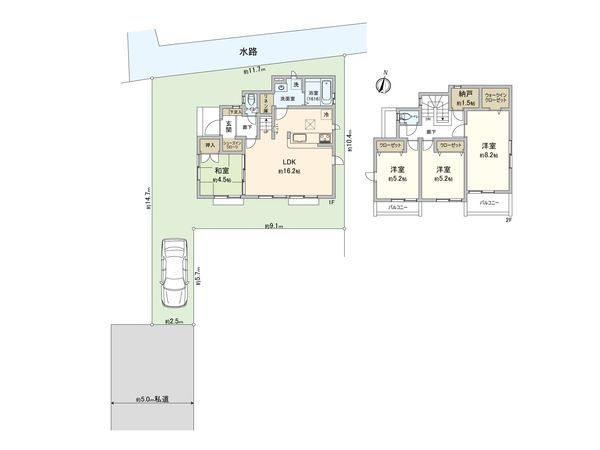 西東京市芝久保町2丁目 戸建 間取図(平面図) 西東京市芝久保町2丁目 戸建 間取図(平面図)