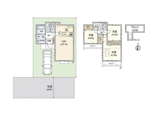 小平市仲町 戸建 間取図(平面図)