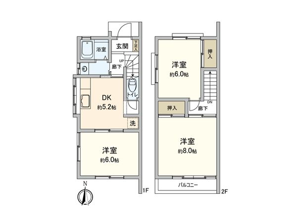 西東京市保谷町3丁目 戸建 間取図(平面図) 西東京市保谷町3丁目 戸建 間取図(平面図)