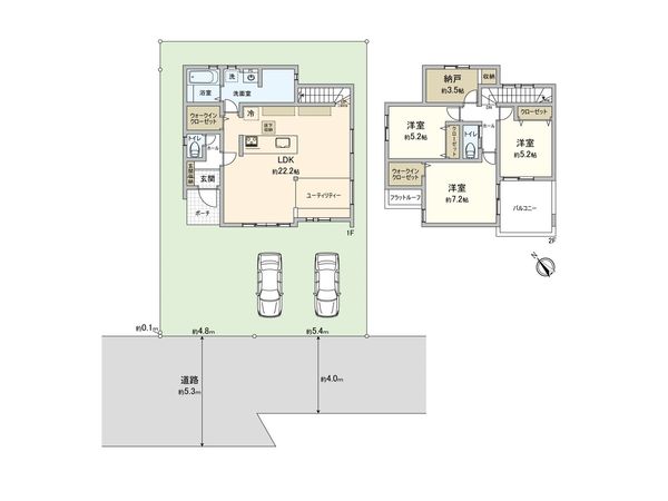 西東京市向台町6丁目 新築戸建 間取図(平面図) 西東京市向台町6丁目 新築戸建 間取図(平面図)