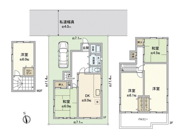 西東京市北原町2丁目 戸建 間取図(平面図) 西東京市北原町2丁目 戸建 間取図(平面図)