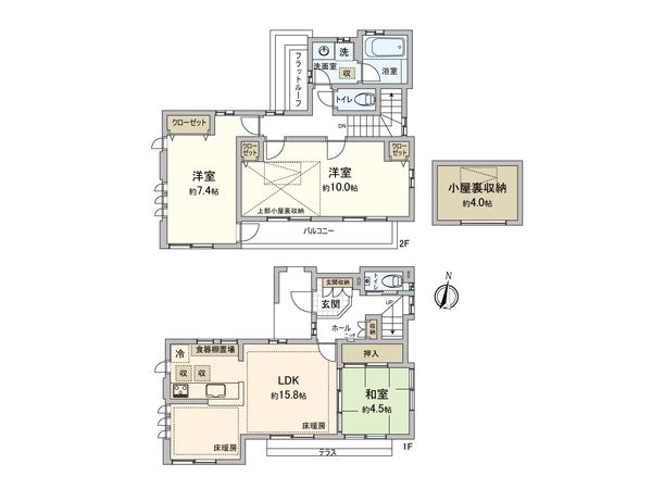 西東京市芝久保町3丁目 戸建 間取図(平面図) 西東京市芝久保町3丁目 戸建 間取図(平面図)