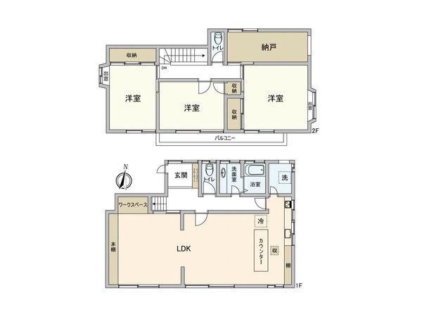 小平市花小金井4丁目 戸建 間取図(平面図) 小平市花小金井4丁目 戸建 間取図(平面図)