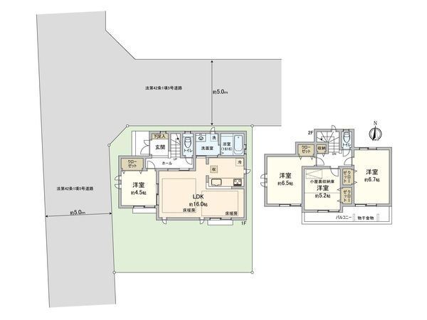 西東京市西原町2丁目 新築戸建 間取図(平面図) 西東京市西原町2丁目 新築戸建 間取図(平面図)